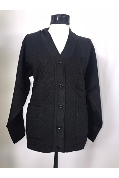 Nacar Triko Düğmeli Anne Hırka