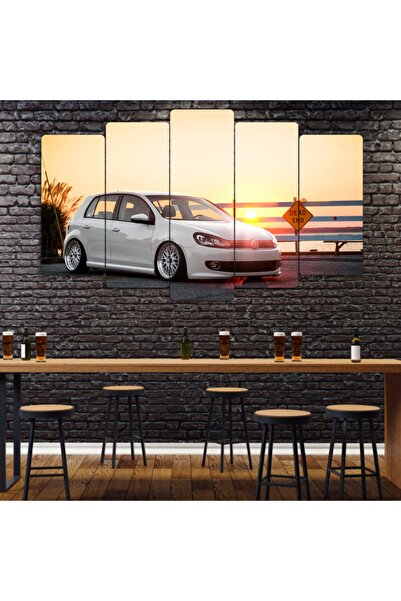 EVLOYA Wolksvagen Golf - 5 Parçalı Tablo