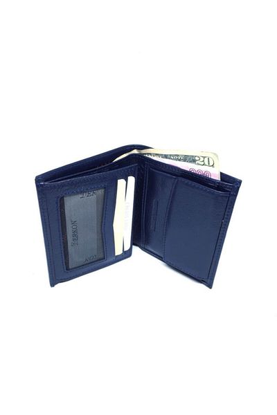 DERKON Genuine Leather Men's Wallet with Polite Coin