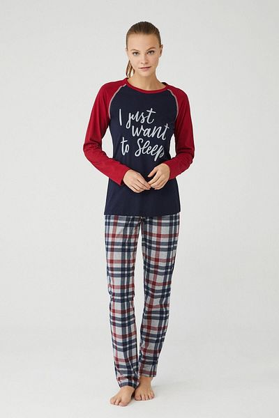 Mod Collection Set de pijamale de damă bordeaux