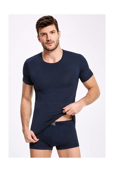 İlke Ανδρικό Navy Blue Bamboo Lycra Boxer 3-Pece First