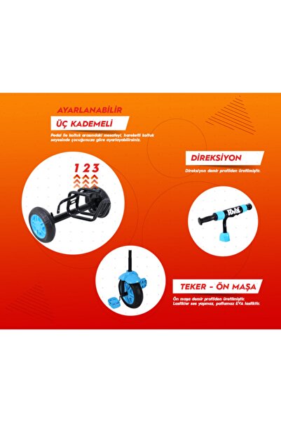 Rival Rv503 Volt 3 Tekerli Eva Dolgu Patlamaz Ses Yapmaz Çocuk Bisikleti