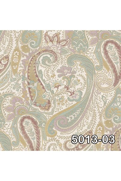 Retro Krem Rengi Hint Desenli Duvar Kağıdı 5013-03