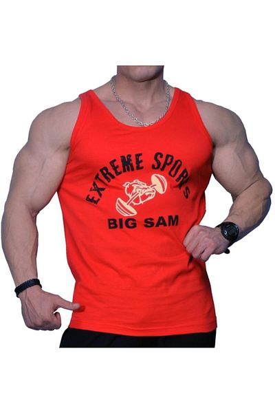 Big Sam قميص تدريب الصالة الرياضية، تانك توب