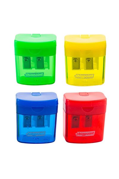 Bigpoint Double Storage Pencil Sharpener (with lid) Box of 24