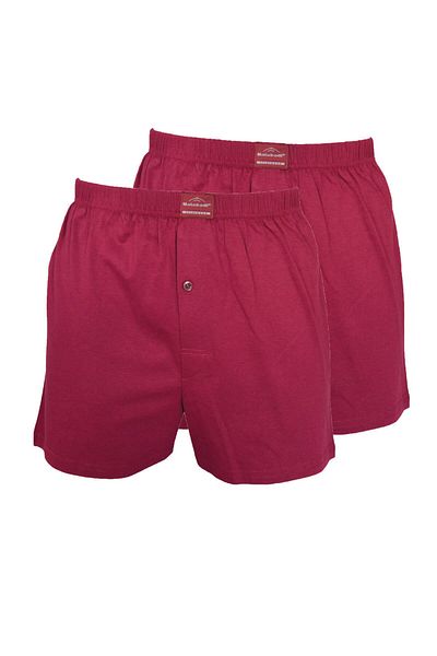 Malabadi Ανδρικό Claret Red 2 Pack Wide Fit 100% Cotton Boxer 024