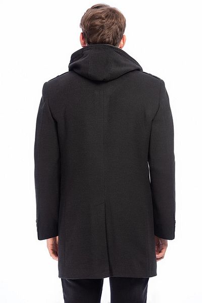 DYNAMO Men's Smoked Plus Size Wool Blend Cashew Hooded Coat