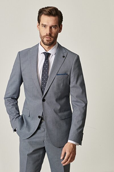 ALTINYILDIZ CLASSICS Чоловічий костюм Mavigri Slim Fit вузького крою з візерунком Potikare Yunlu водонепроникний нано-костюм