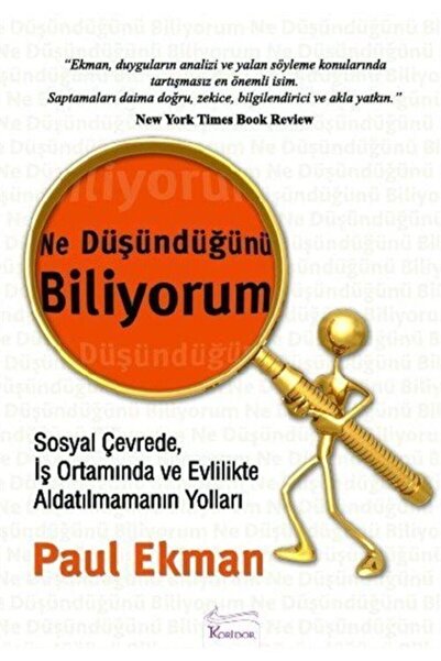 Koridor Yayıncılık Ne Düşündüğünü Biliyorum Paul Ekman