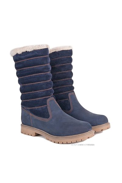 Darkwood 3520 Μπλε Navy Blue μποτάκια με γούνα στο εσωτερικό