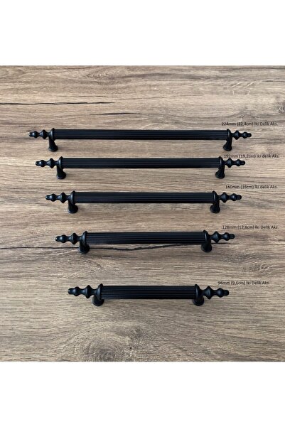 İstanbul E-Hırdavat Vintage Mat Siyah Mobilya Dolap Çekmece Kulbu 1 Adet 64 M...