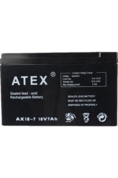 ATEX 12 Volt 7 Amper Kuru Akü