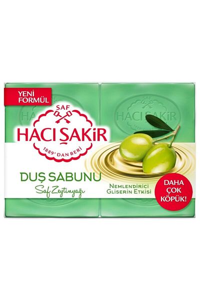 Hacı Şakir Olive Oil Glycerin Shower Soap 4 X 125 Gr