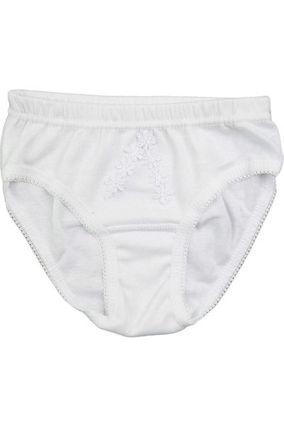 Berrak Girl's White Daisy Bikini 2-Piece Panties