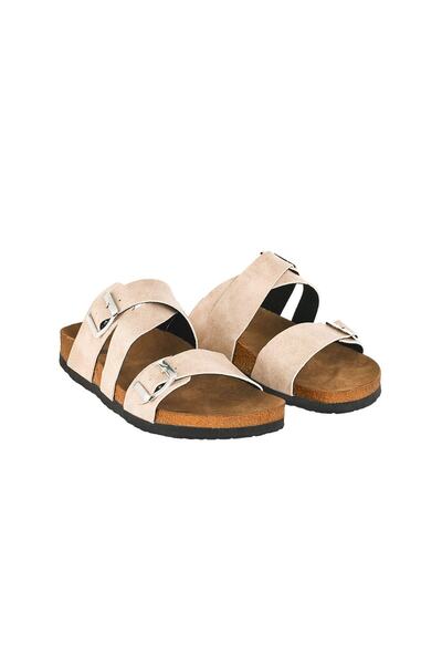 JustBow Beige Unisex Slippers