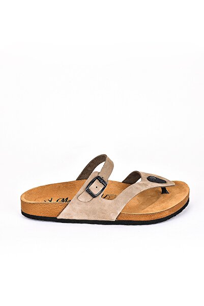 Moosefield Чоловічі капці з натуральної шкіри бежевого кольору