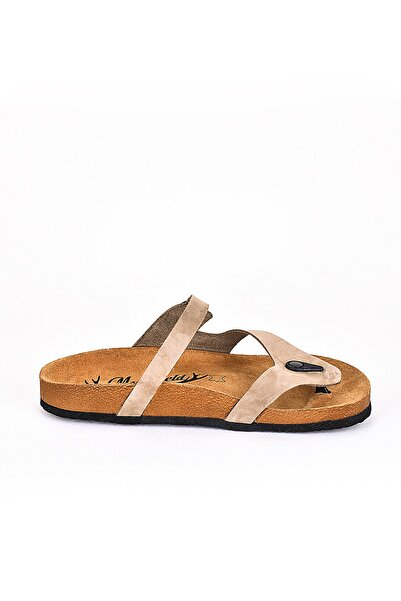 Moosefield Чоловічі капці з натуральної шкіри бежевого кольору