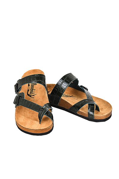 Moosefield Leather Green Men's Slippers