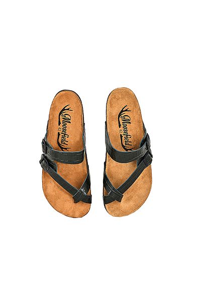 Moosefield Leather Green Men's Slippers