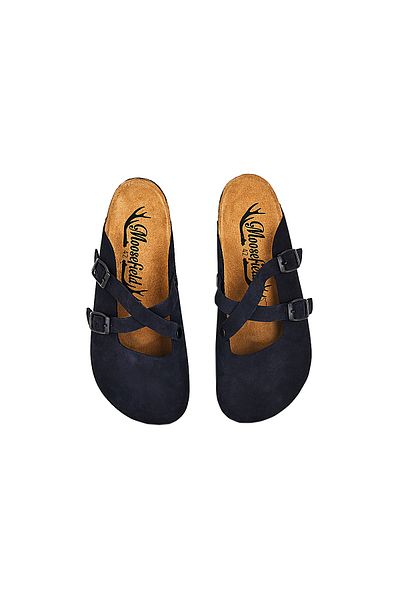 Moosefield Leather Navy Blue Men's Slippers