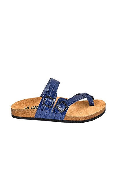 Moosefield Чоловічі сині тапочки з натуральної шкіри