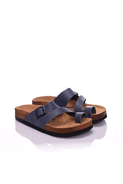 Moosefield Papuci de damă din piele naturală albastru închis