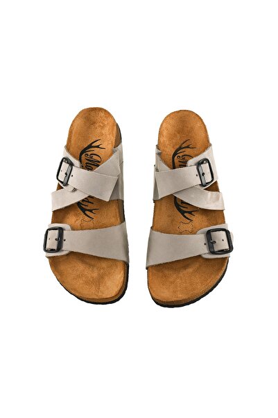 Moosefield Papuci de damă din piele naturală gri