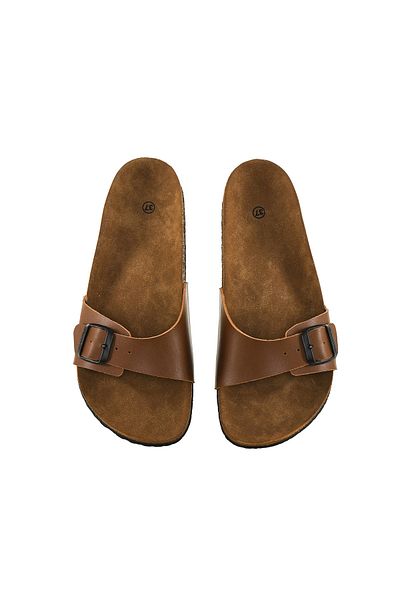 JustBow Tan Unisex Slippers