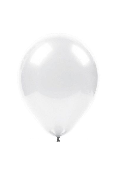 Çemrek Süs Parti White Metallic Balloon - 10 Pieces