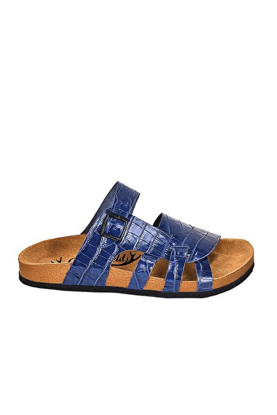 Moosefield Справжня шкіра Сині чоловічі тапочки