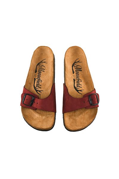 Moosefield Papuci de damă din piele naturală bordeaux