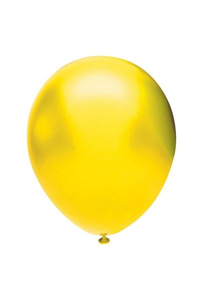 Çemrek Süs Parti Yellow Metallic Balloon - 10 Pieces