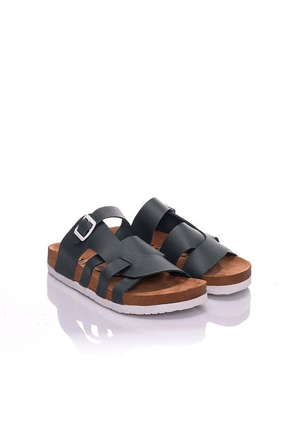 Moosefield Genuine Leather Green Women's Slippers