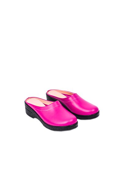 Moosefield Papuci de damă din piele naturală fucsia