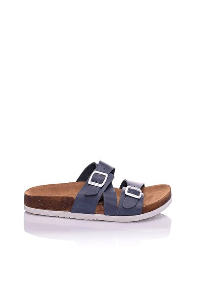 Moosefield Papuci de damă din piele naturală albastru închis