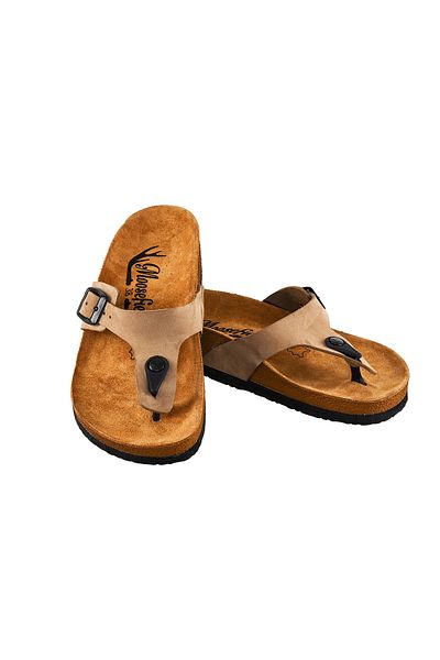 Moosefield Papuci de damă din piele naturală bej