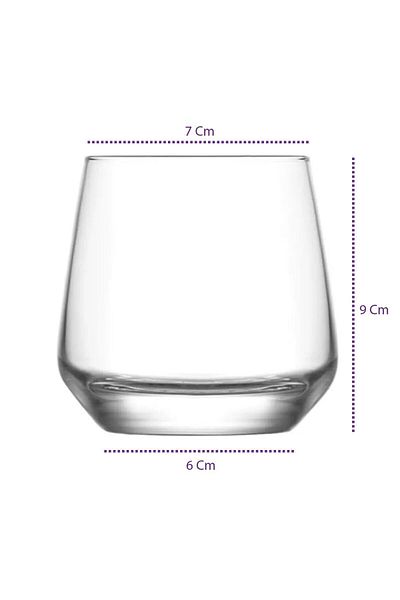 LAV Nev Lal 6-Piece Glass Water Cup - Dessert Cup Set