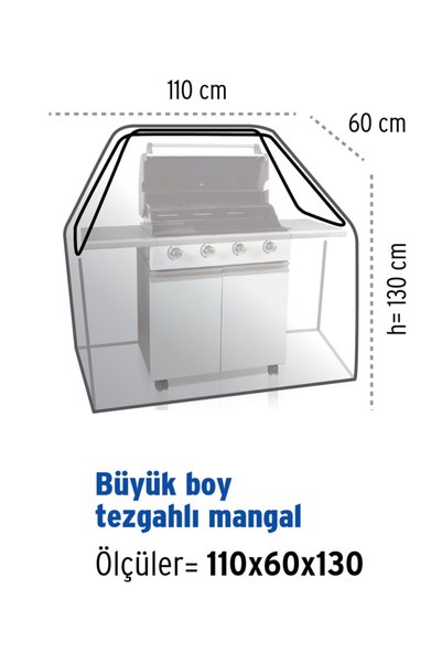 Homaks Tezgahlı Mangal Koruma Örtüsü Büyük Boy