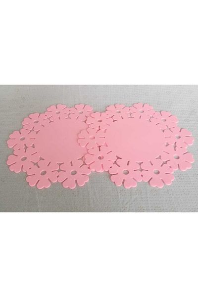 Ün-Ev Pink 2-Piece Silicone Trivet 19 cm