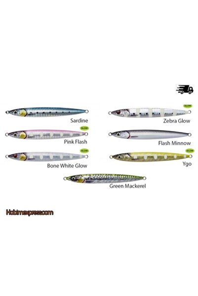 Savage Gear 3d Slim Jig Minnow 60 gr 12,5 Cm Suni Yem Glow Zebra