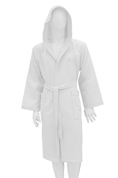 Baveno 100% Cotton Hooded Pique Bathrobe