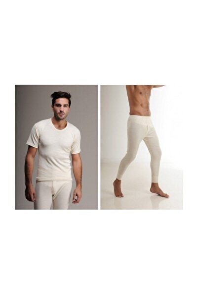 Hasyün 101 Ανδρικό μάλλινο πάτο σε κρεμ χρώμα