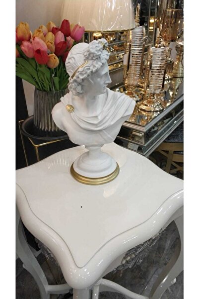 EFES HOME A Plus Büyük Iskender Büstü Beyaz Gold