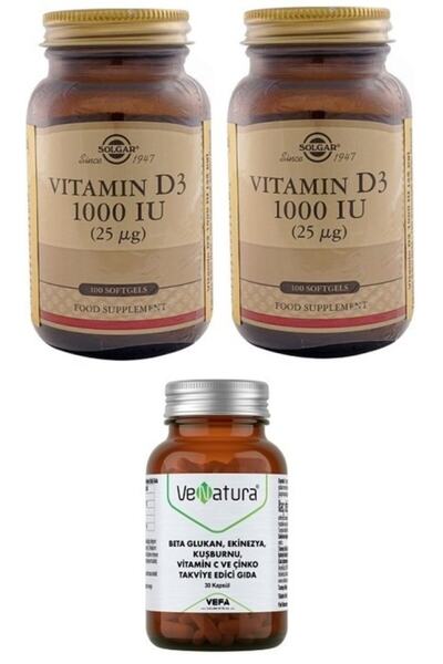 Solgar 30 كبسولة تحتوي على بيتا جلوكان، إكيناسيا، ثمر الورد، فيتامين سي + D3 ...