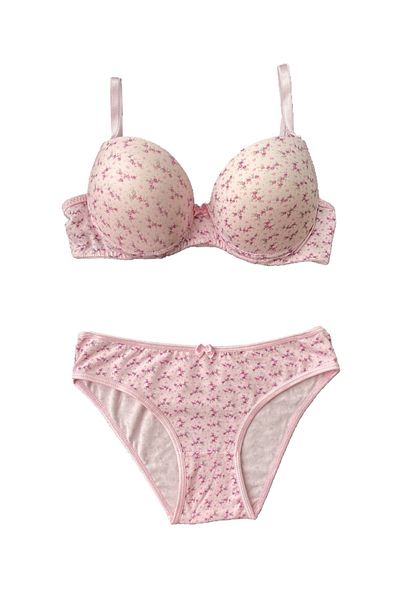 Betimoda Γυναικείο Σετ σουτιέν με φλοράλ Push Up Pink