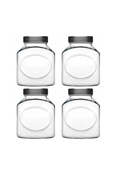 Paşabahçe 4 Adet Metal Kapaklı Elips Kavanoz 1000 Cc