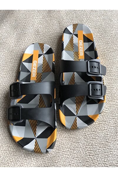 GEZER Non-Slip Sole Indoor Balcony Bathroom Garden Pool Beach Men's Slippers