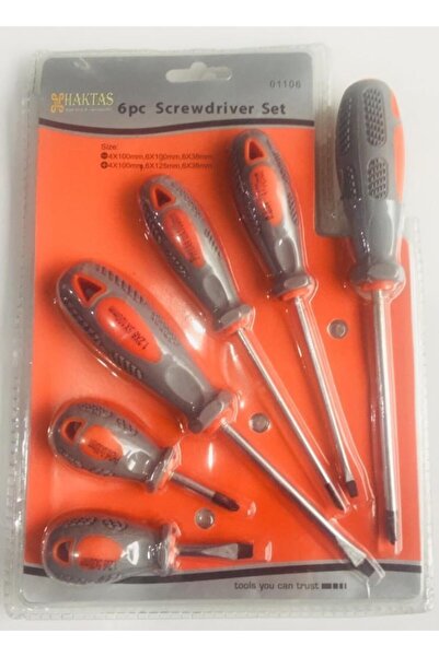 haktaş 6 PARÇA TORNAVİDA SETİ ÇELİK,ERGONOMİK