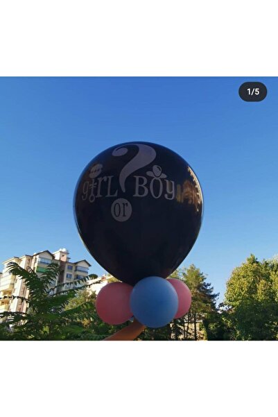 Cinsiyet Balonu Jumbo Boy +pembe Mavi Konfetili