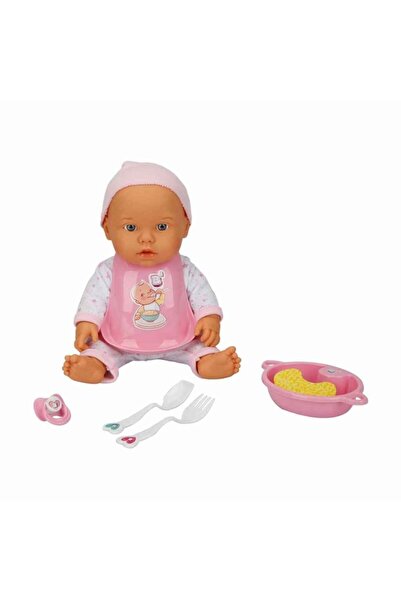 Bebelou Yemek Zamanı Mama Yiyen Gülen Oyuncak Bebek Pembe